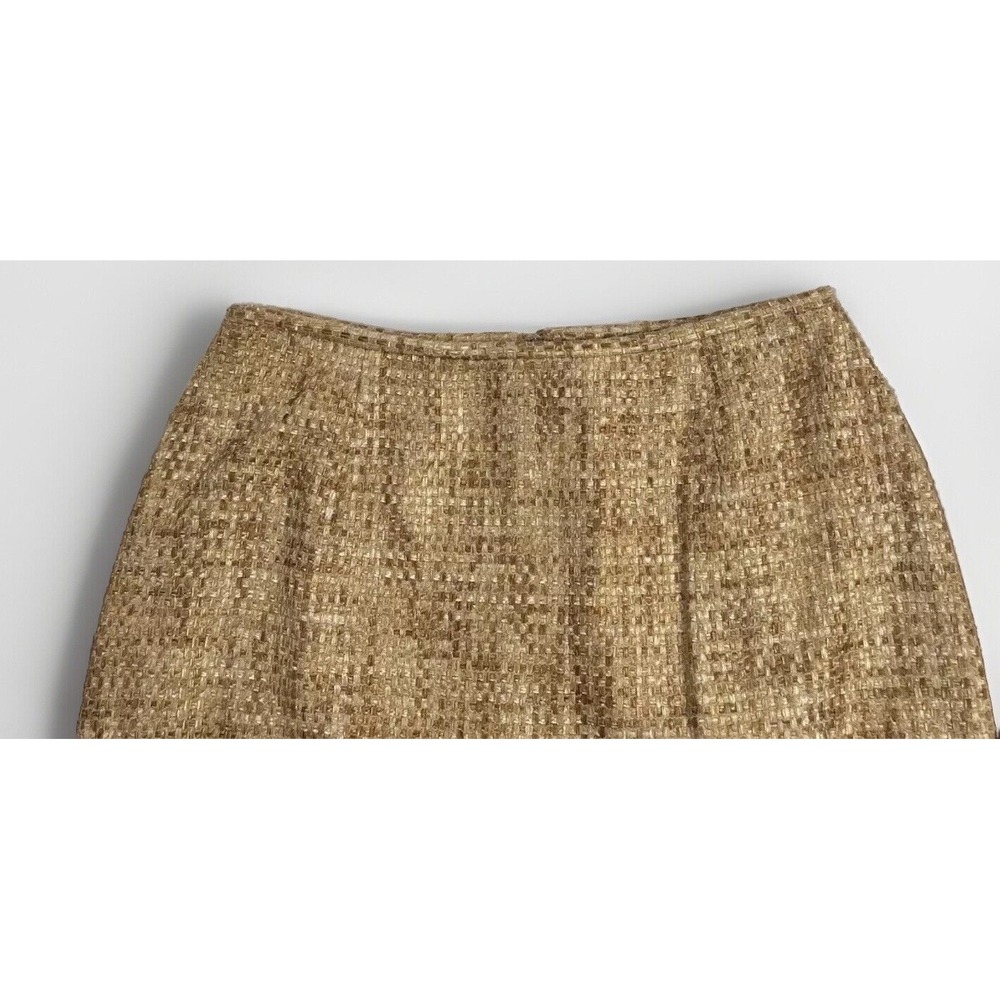 Women's Lafayette 148 New York Basket Weave woven skirt Sz 6 Beautiful - Picture 2 of 6